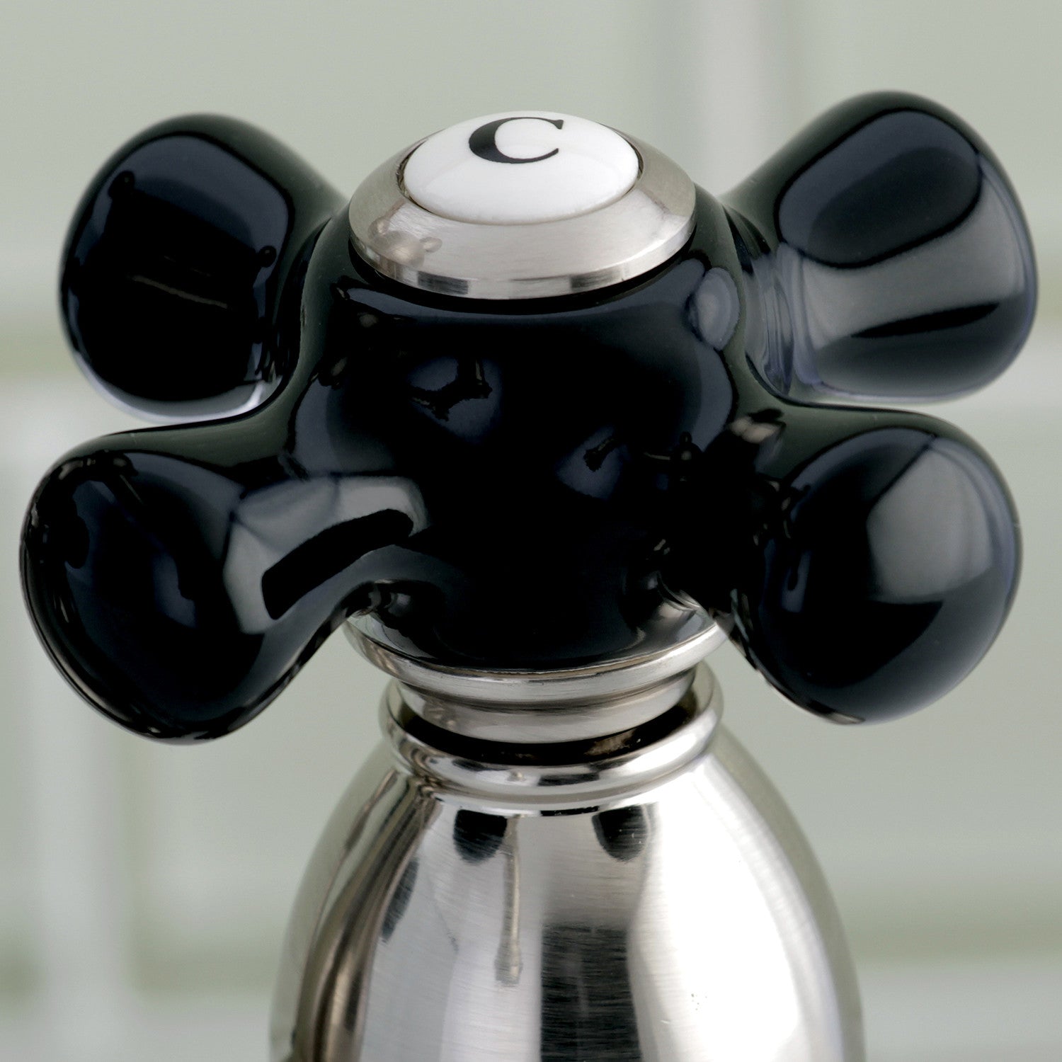 Kingston Tulare KS7008PKX - Duchess Double-Handle 3-Hole Deck Mount 4-Inch Centerset Bathroom Faucet with Brass Pop-Up, Brushed Nickel — thumbnail 3